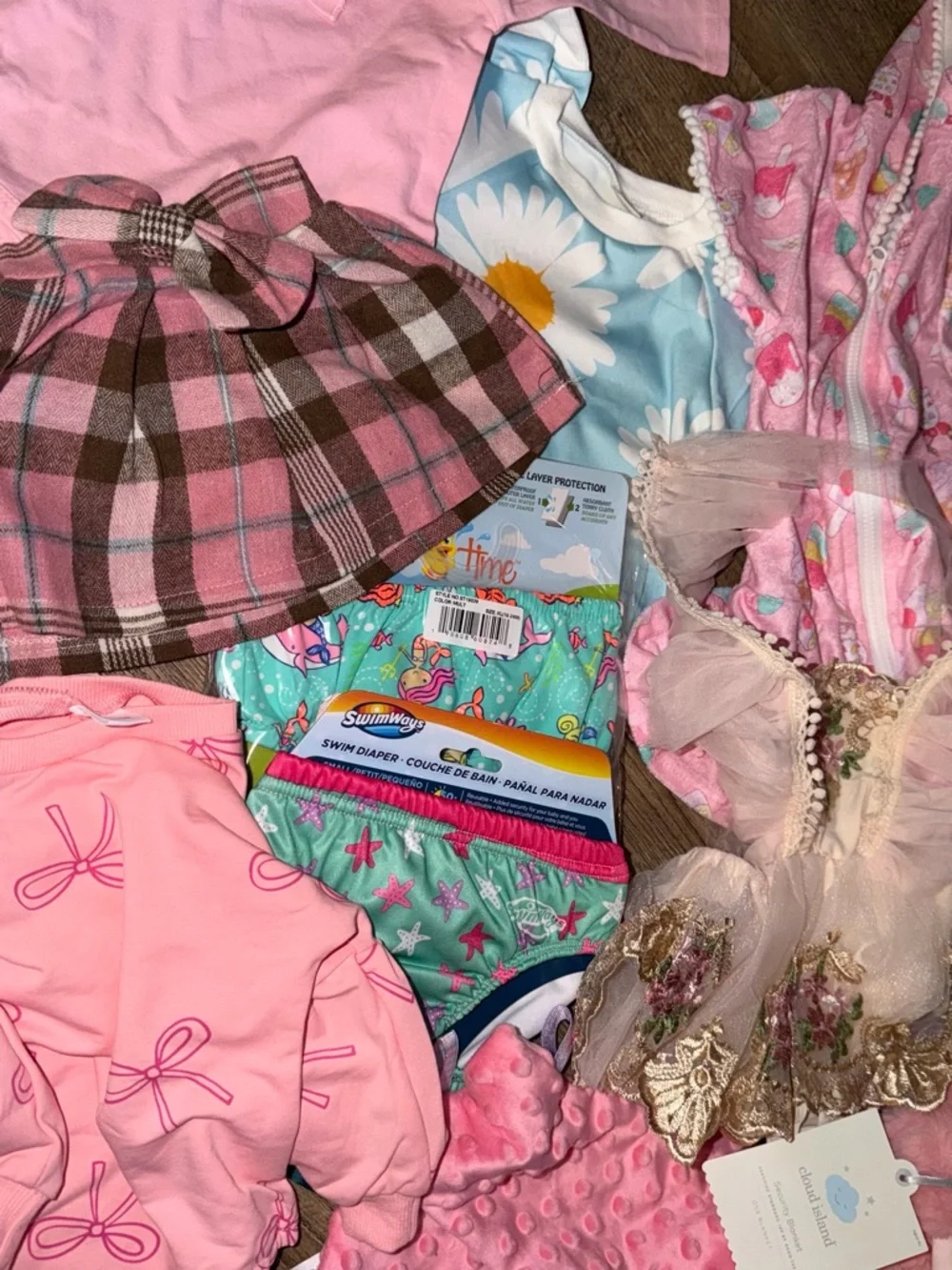 Mixed Baby Girl Clothes Lot - Pink & Pastel Pieces